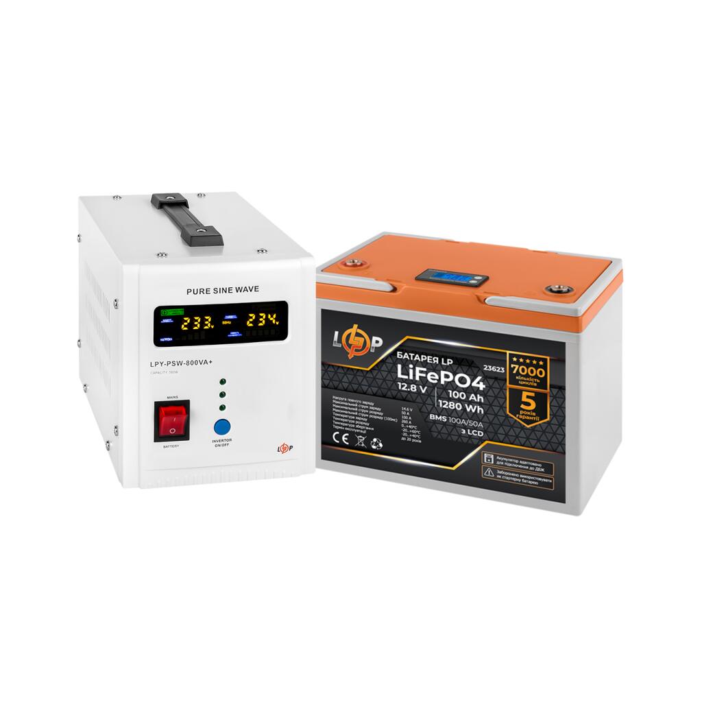 Комплект резервного питания LP (LogicPower) ИБП + литиевая (LiFePO4) батарея (UPS W800+ АКБ LiFePO4 1280W) - Изображение 2