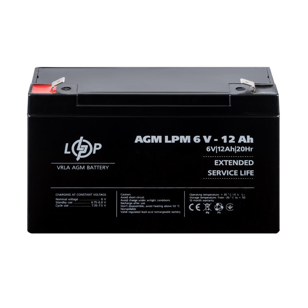 Распродажа Аккумулятор AGM LPM 6V - 12 Ah - Изображение 2