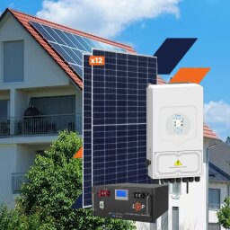 Обладнання для сонячної електростанції (СЕС) Преміум 6 kW АКБ 5,1 kWh LiFePO4 100 Ah 