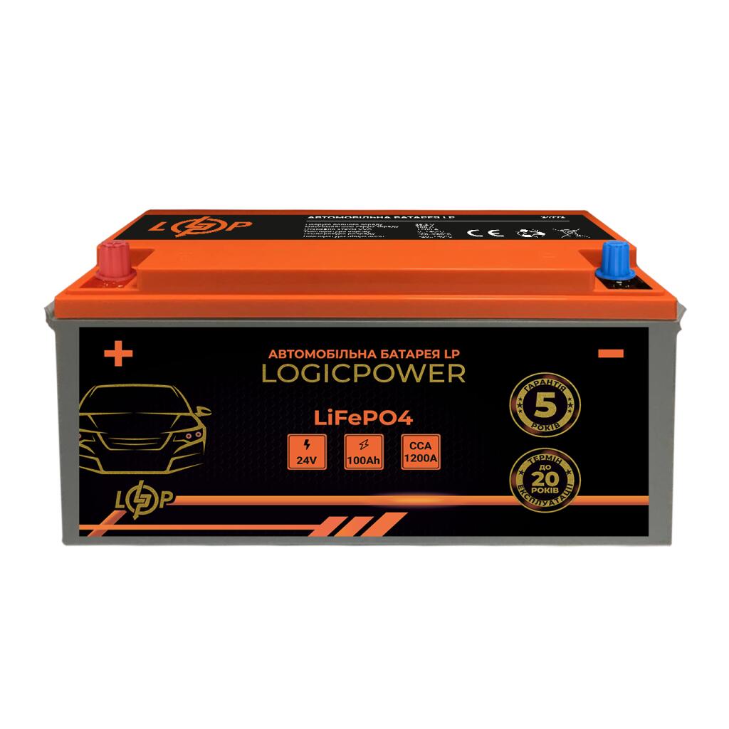 Автомобильный аккумулятор литиевый LP LiFePO4 24V - 100 Ah (+ слева) BMS 1200А - Изображение 2