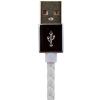 Кабель USB - Lightning 1м W (кож. плетение) белый / Re - Изображение 3