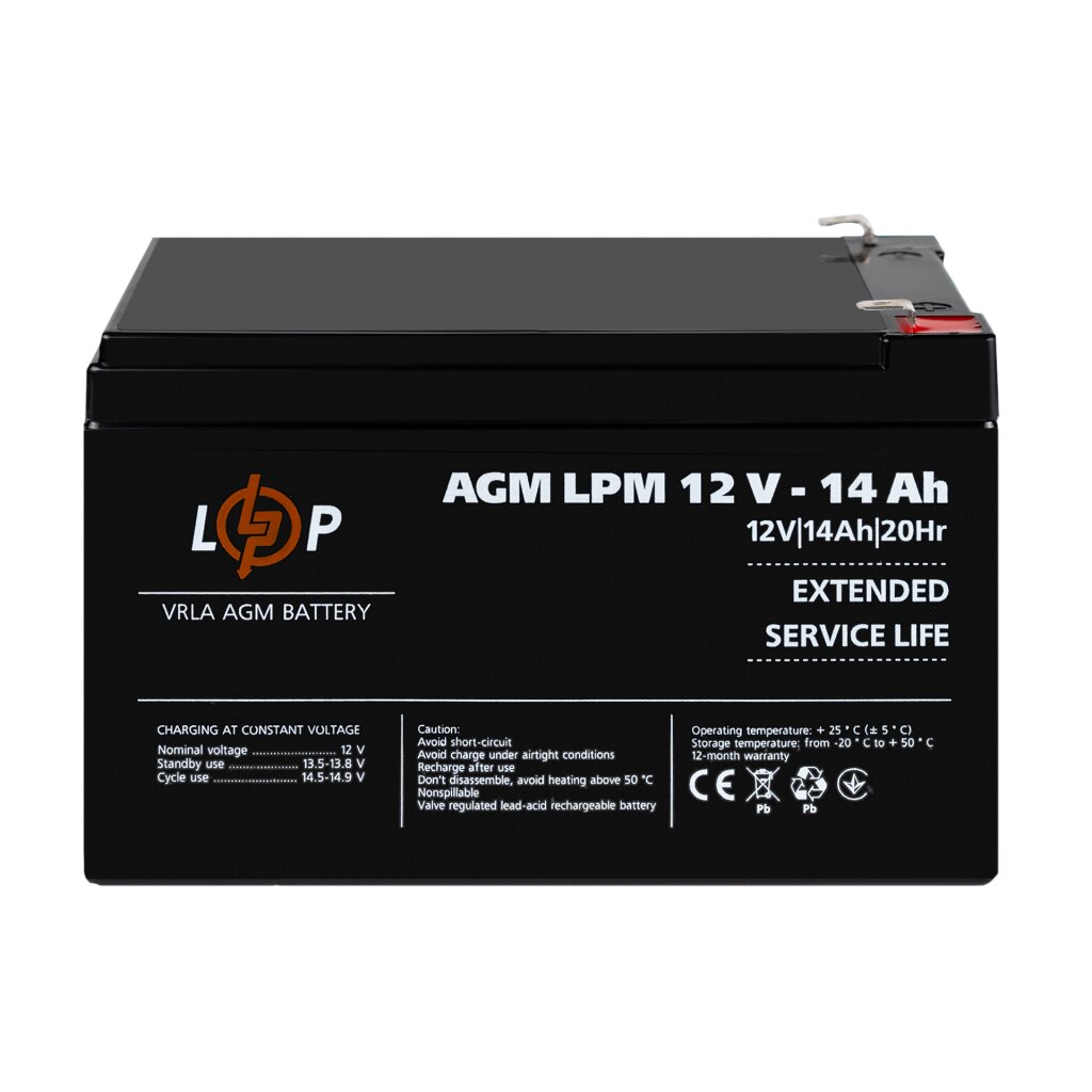 Акція. Акумулятор AGM LPM 12V - 14 Ah - Изображение 2