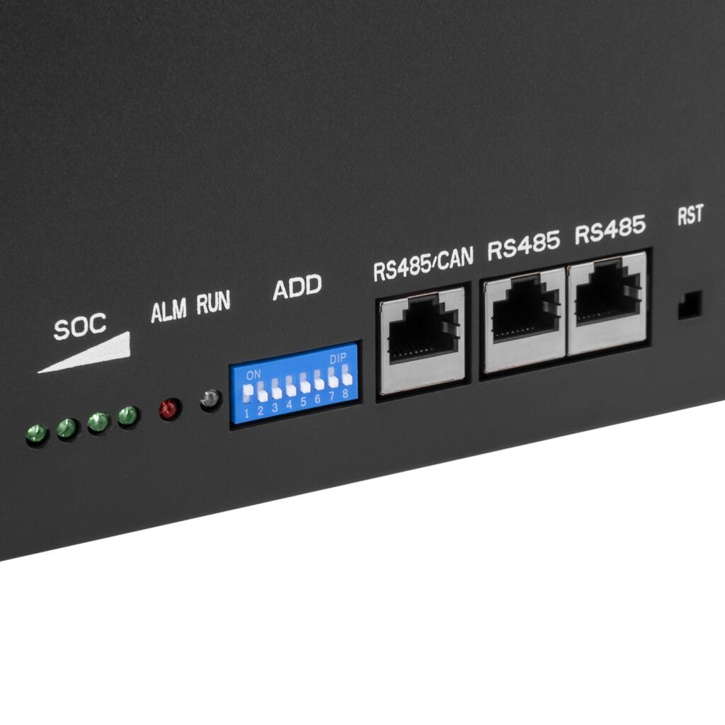 Акумулятор LP LiFePO4 48V (51,2V) - 100 Ah (5120Wh) (Smart BMS 100A) с LCD RM RS485/CAN - Зображення 5