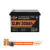 Аккумулятор LP LiFePO4 для ИБП 12V (12,8V) - 200 Ah (2560Wh) (Smart BMS 150А) с BT пластик 