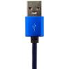 Кабель USB - micro USB 1м Bl (метал. плетение) синий / - Изображение 3