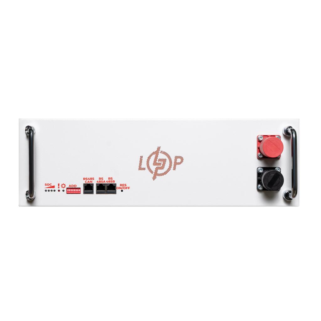 Акумулятор LP LiFePO4 51,2V - 100 Ah (5120Wh) (BMS SP 100A/50А) RM RS485/CAN WH - Зображення 3