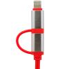 Кабель 2 в 1 USB - micro USB Lightning R 1м красный /Retail - Изображение 2