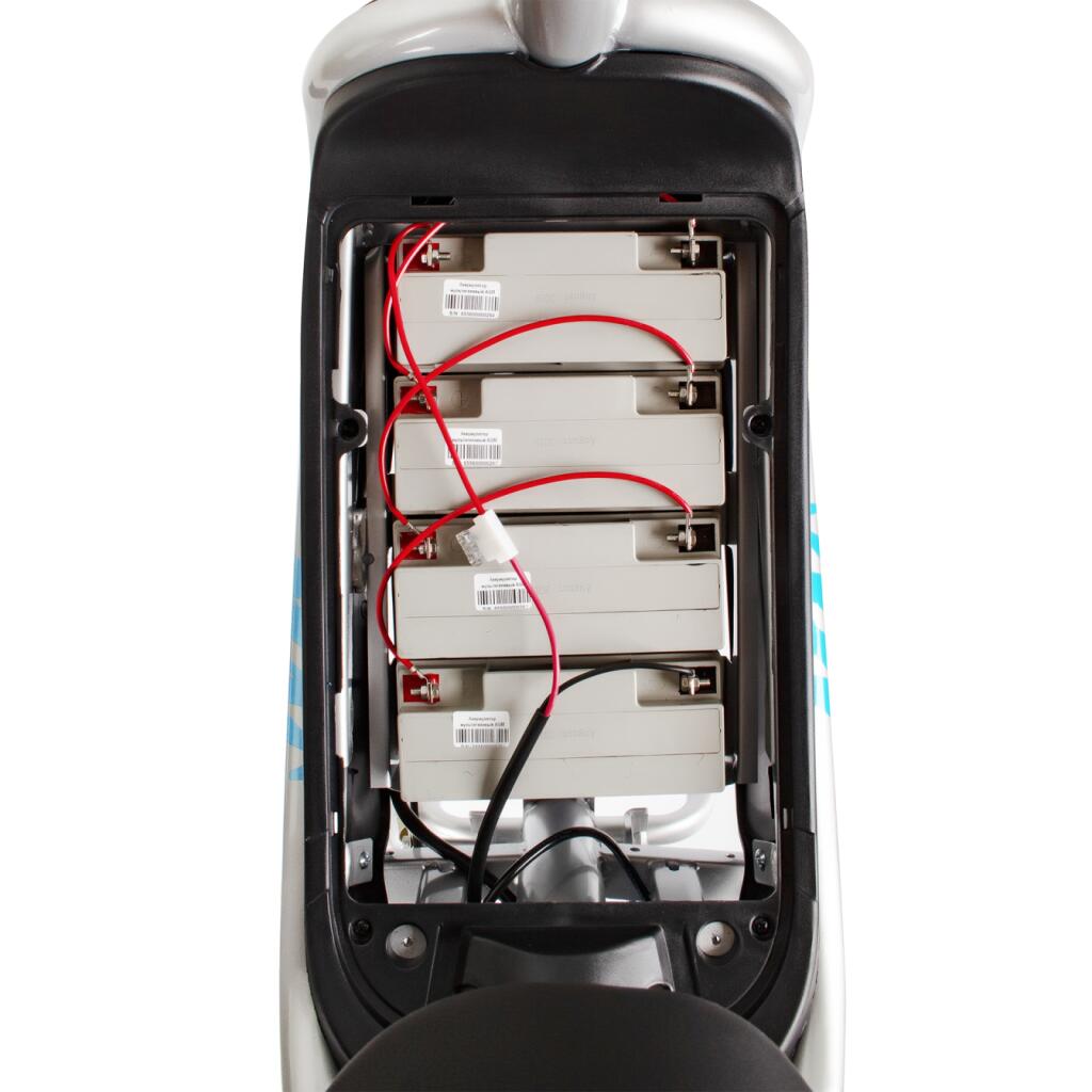 Электрический мопед CITY gy-4 500W/48V/20AH(DZM) (серо-голубой) - Изображение 5