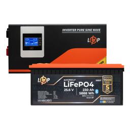 Комплект резервного питания LogicPower ИБП 4500W + литиевая (LiFePO4) батарея 16128Wh