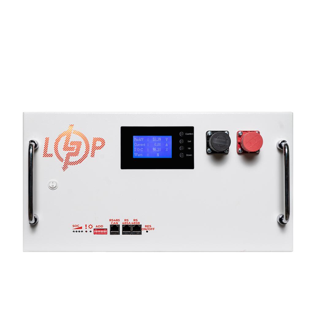 Аккумулятор LP LiFePO4 51,2V - 315 Ah (16128Wh) (BMS SP 200A/100А) RM RS485/CAN LCD WH - Изображение 2