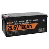 Акумулятор LP LiFePO4 24V (25,6V) - 100 Ah (2560Wh) (Smart BMS 100А) с BT пластик - Зображення 4