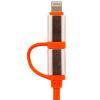 Кабель 2 в 1 USB micro USB - Lightning Or 1м оранжевый /Retail - Изображение 2