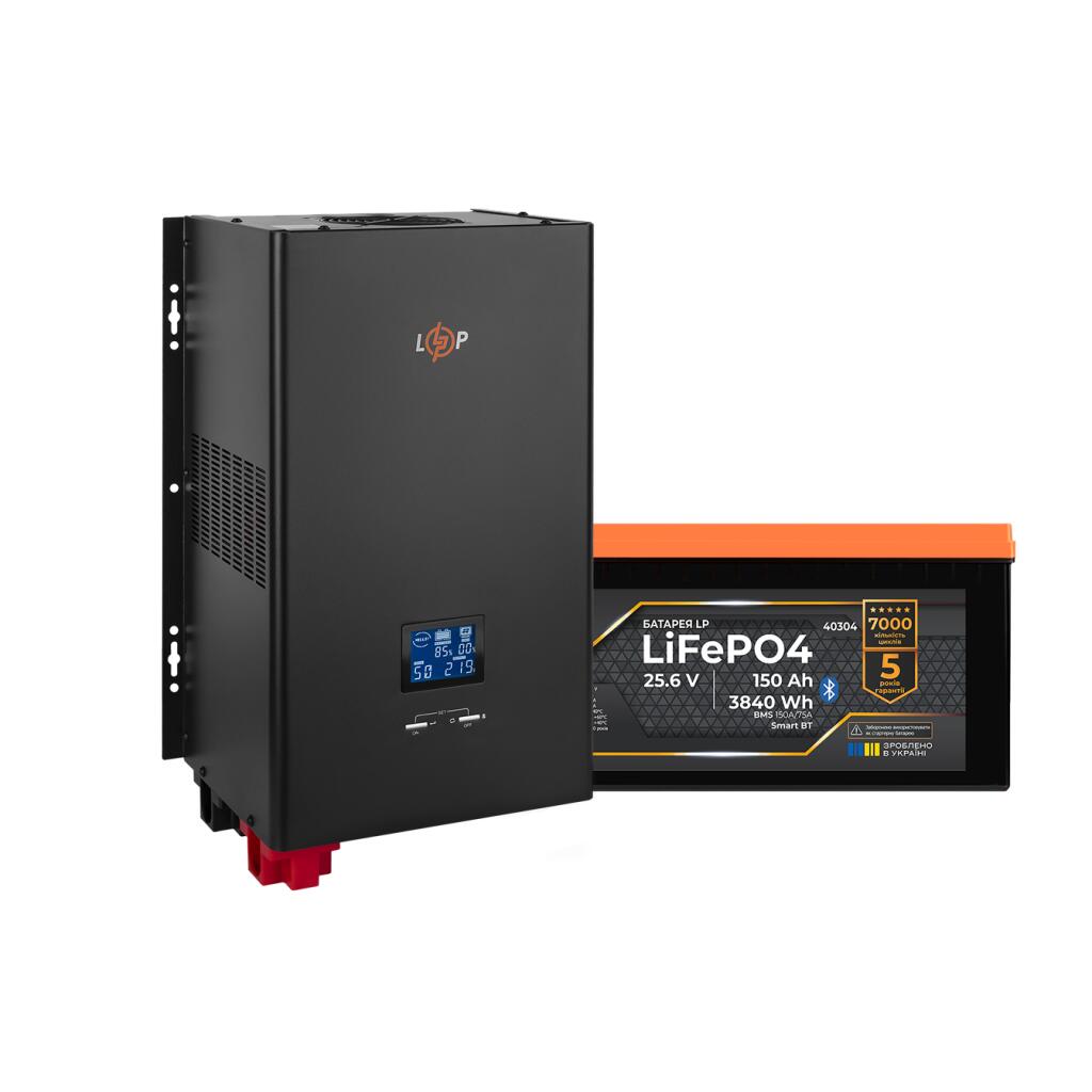 Комплект резервного живлення LogicPower ДБЖ 2500W + літієва (LiFePO4) батарея 3840 Wh - Зображення 2