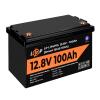 Акумулятор LP LiFePO4 12V (12,8V) - 100 Ah (1280Wh) (Smart BMS 100А) з BT пластик - Зображення 3