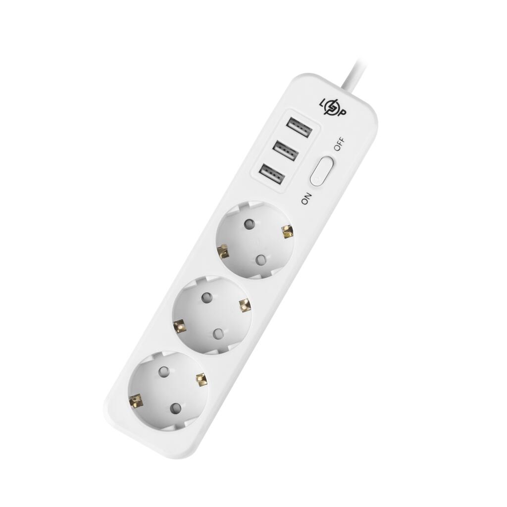 Сетевой фильтр PREMIUM LP-X3 USB 2 м White (2200Вт) - Изображение 3