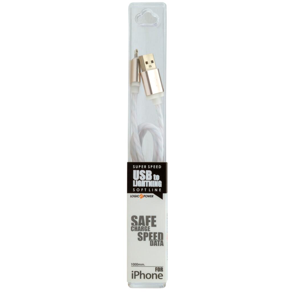 Кабель USB - Lightning 1м W (силикон) белый / Retail - Изображение 4