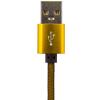 Кабель USB - Lightning 1м G (метал. плетение) золотой / - Изображение 3