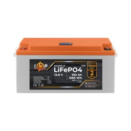 Аккумулятор LP LiFePO4 12,8V - 100 Ah (1280Wh) (BMS 80A/40А) пластик LCD для ИБП null