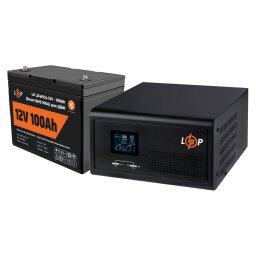 Комплект резервного питания LP(LogicPower) ИБП + литиевая (LiFePO4) батарея UPS 430VA + АКБ LiFePO4 1280W