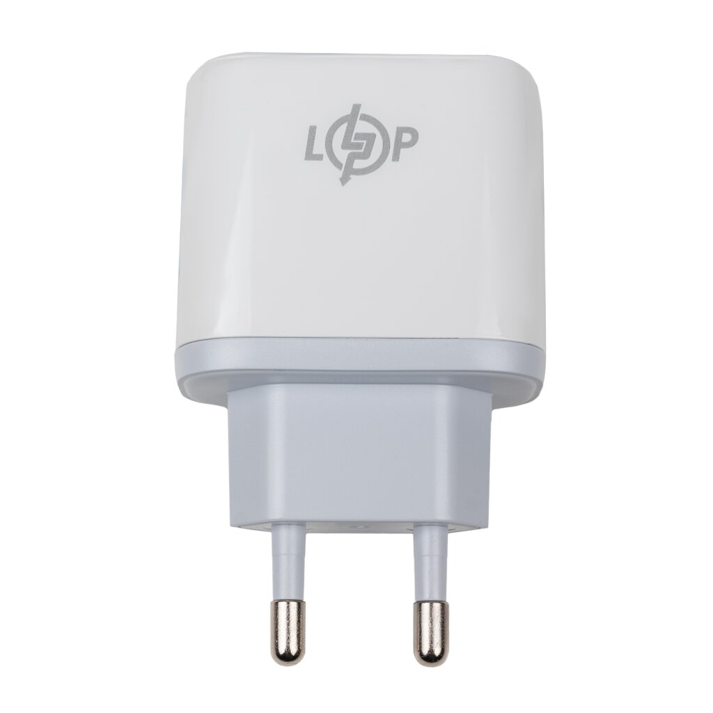 Зарядка для телефону LogicPower 45W (Type-C+USB) QC + кабель (Type-C to Type-C) 45WCH - Изображение 2