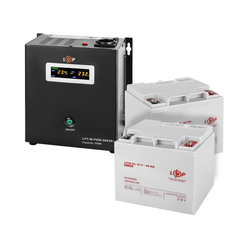 Комплект резервного живлення LogicPower W500 + гелева батарея 1080 Ватт (UPS W500+ АКБ GL 1080W) - Зображення 2