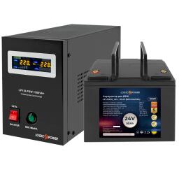 Комплект резервного питания для котла ИБП + литиевая (LiFePO4) батарея (UPS B1500 + АКБ LiFePO4 1280W)