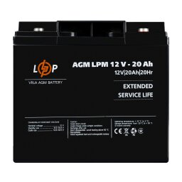 Акумулятор AGM LPM 12V-20 Ah під болт М5