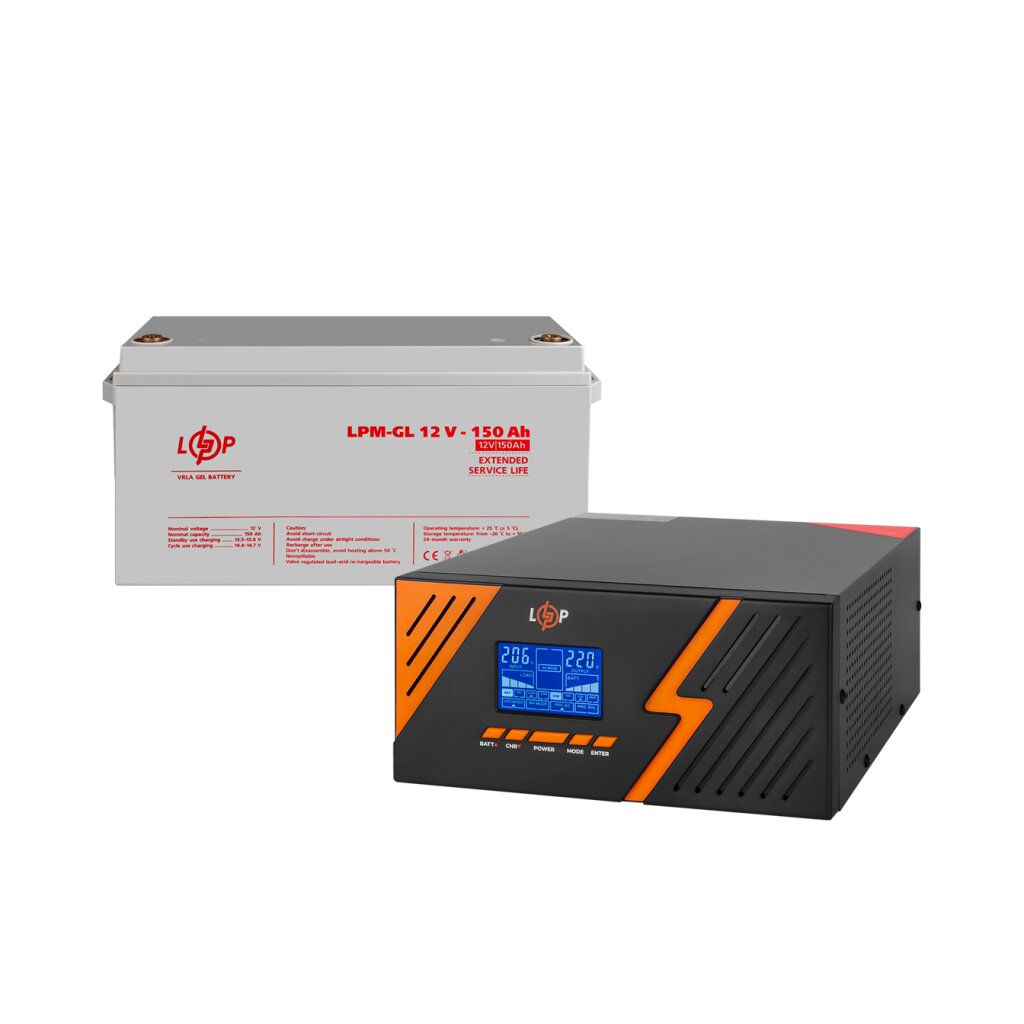 Комплект резервного питания ИБП + гелевая батарея (UPS B1500 + АКБ GL 1800Wh) - Изображение 2