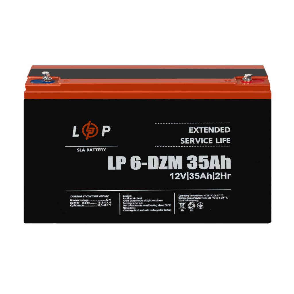 Распродажа (9335) Тяговый свинцово-кислотный AGM аккумулятор LP 6-DZM-35 Ah (11-2023) - Изображение 2