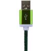 Кабель USB - micro USB 1м Gr (кожа) зеленый / Retail - Изображение 3