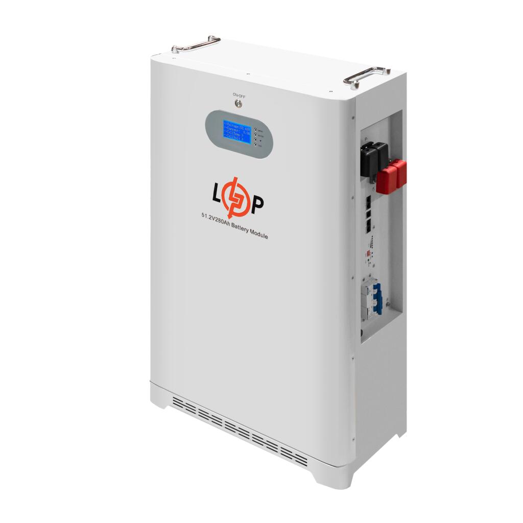 Акумулятор LP LiFePO4 51,2V - 280 Ah (14336 Wh) (Smart BMS 200A) с LCD AB RS485/CAN - Зображення 3