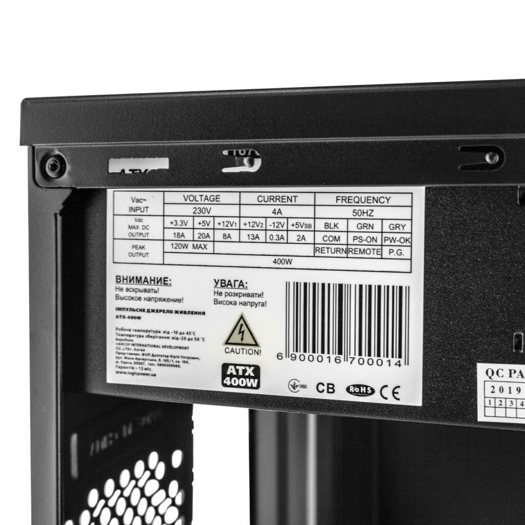 Корпус LP 6116 - 400w 12cm MATX, 2xUSB3.0+2xUSB2.0 - Изображение 4