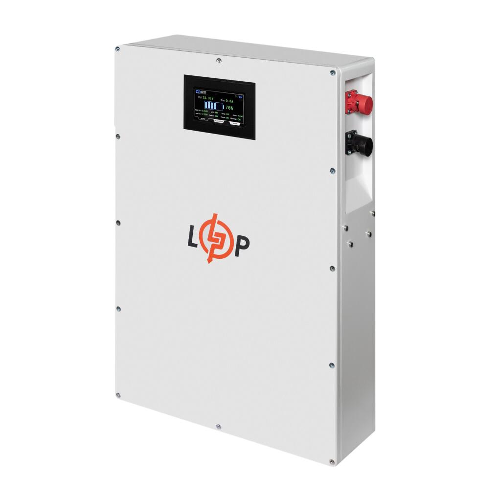 Аккумулятор LP LiFePO4 51,2V - 100 Ah (5120Wh) (BMS 100A/50А) металл LCD Smart RS485/CAN JK настенный - Изображение 3