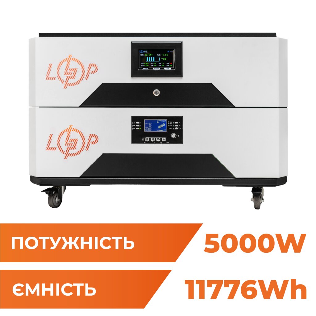 Система резервного живлення LP Autonomic Ultra F 5000W (АКБ 12000Wh) Solar білий з чорним - Изображение 1