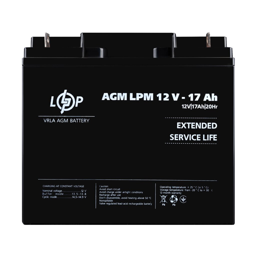 Аккумулятор AGM LPM 12V - 17 Ah - Изображение 1