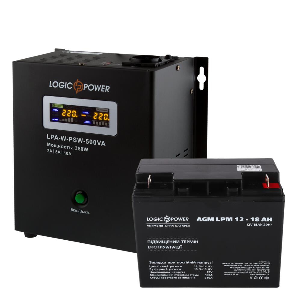 Комплект резервного питания для котла LogicPower ИБП + AGM батарея (UPS A500 + АКБ AGM 235W) - Изображение 3