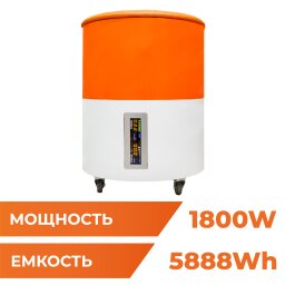 Система резервного питания LP Autonomic Home F1800W (АКБ 6000Wh) Белый с оранжевым