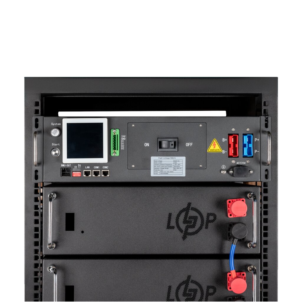 Аккумулятор LP LiFePO4 Battery HVM 512V 100Ah (51200 Wh) BMS 125А AB Lrack black - Изображение 4