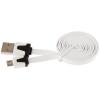 Кабель плоский USB - micro USB 1м БЕЛЫЙ - Изображение 1