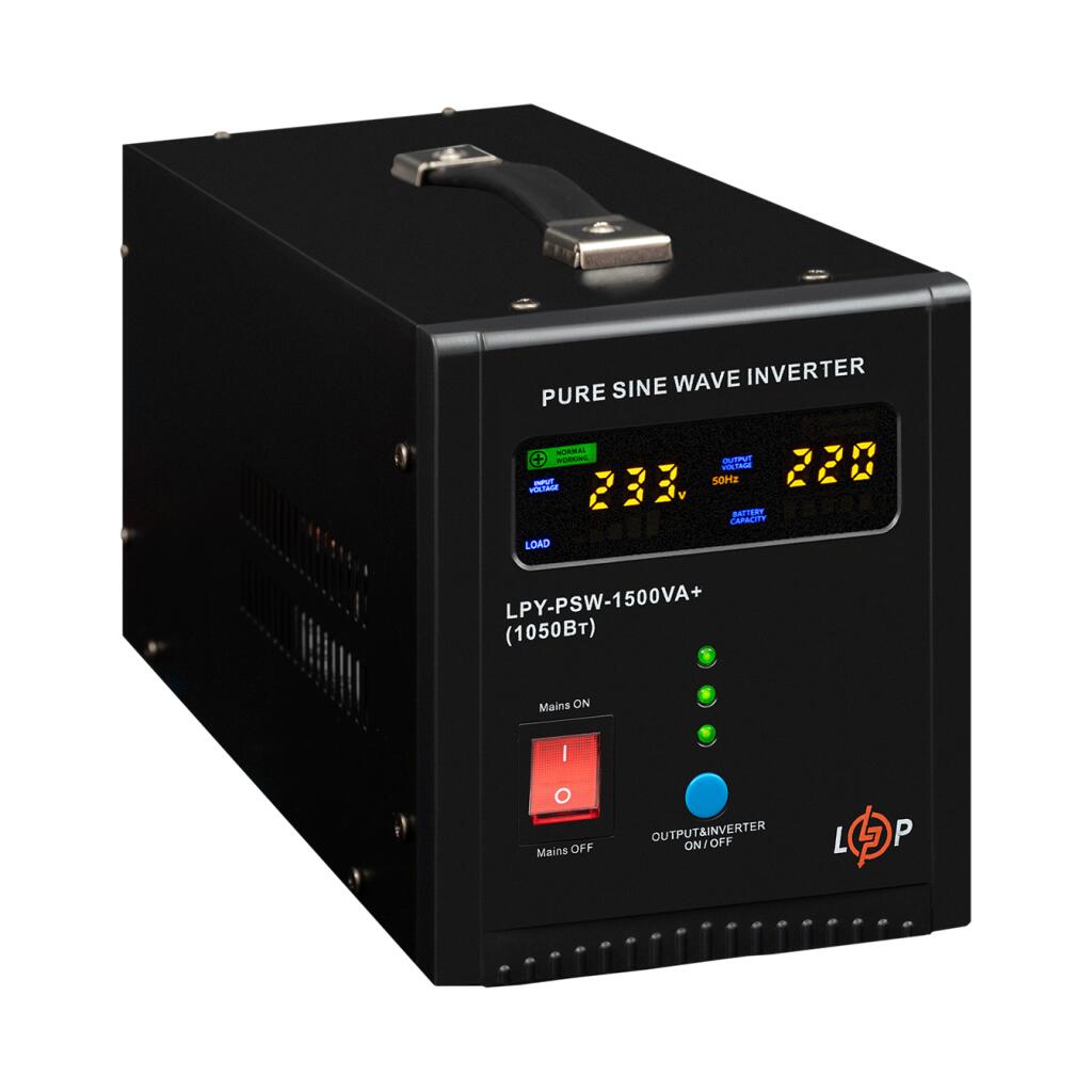 ДБЖ LogicPower LPY-PSW-1500VA+ (1050Вт) 10A/15A з правильною синусоїдою 24V - Зображення 3