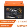 Аккумулятор LP LiFePO4 12,8V - 100 Ah (1280Wh) (BMS 100A/50А) пластик Smart BT - Изображение 2
