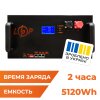 Аккумулятор LP LiFePO4 51,2V - 100 Ah (5120Wh) (Smart BMS 200A/100А) с LCD металл Smart RM RS485/CAN - Изображение 1