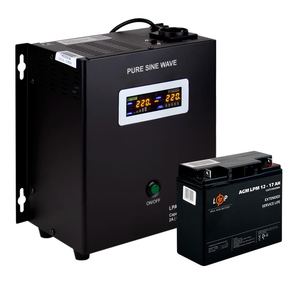 Комплект резервного питания для котла LogicPower ИБП + AGM батарея (UPS A500 + АКБ AGM 220W) - Изображение 2