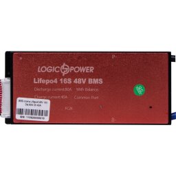 BMS плата LiFePO4 48V 16S Dis 80A Ch 40A