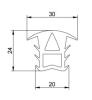 Уплотнитель для солнечных панелей (30*24*20 мм), EPDM - Изображение 2