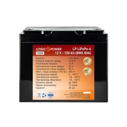 Аккумулятор LP LiFePO4 12V - 100 Ah (BMS 80A) пластик