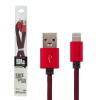 Кабель USB - Lightning 1м R (метал. плетение) красный - Изображение 1