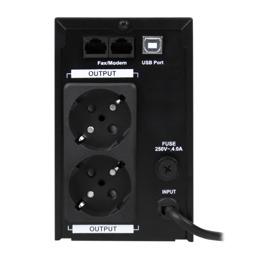Комплект ИБП LP-U650VA (390Вт) + сетевой фильтр PREMIUM LP-X5 2 м Black (3520Вт) - Изображение 4