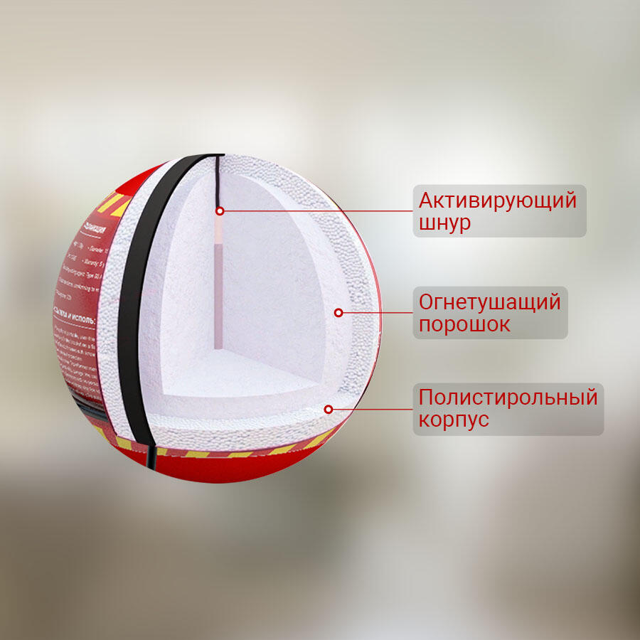 Автономная сфера порошкового пожаротушения LogicPower Fire Stop S9.0M - Изображение 5