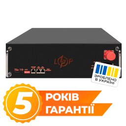 Аккумулятор LP LiFePO4 51,2V - 100 Ah (5120Wh) (BMS SP 100A/50А) RM RS485/CAN LCD BL